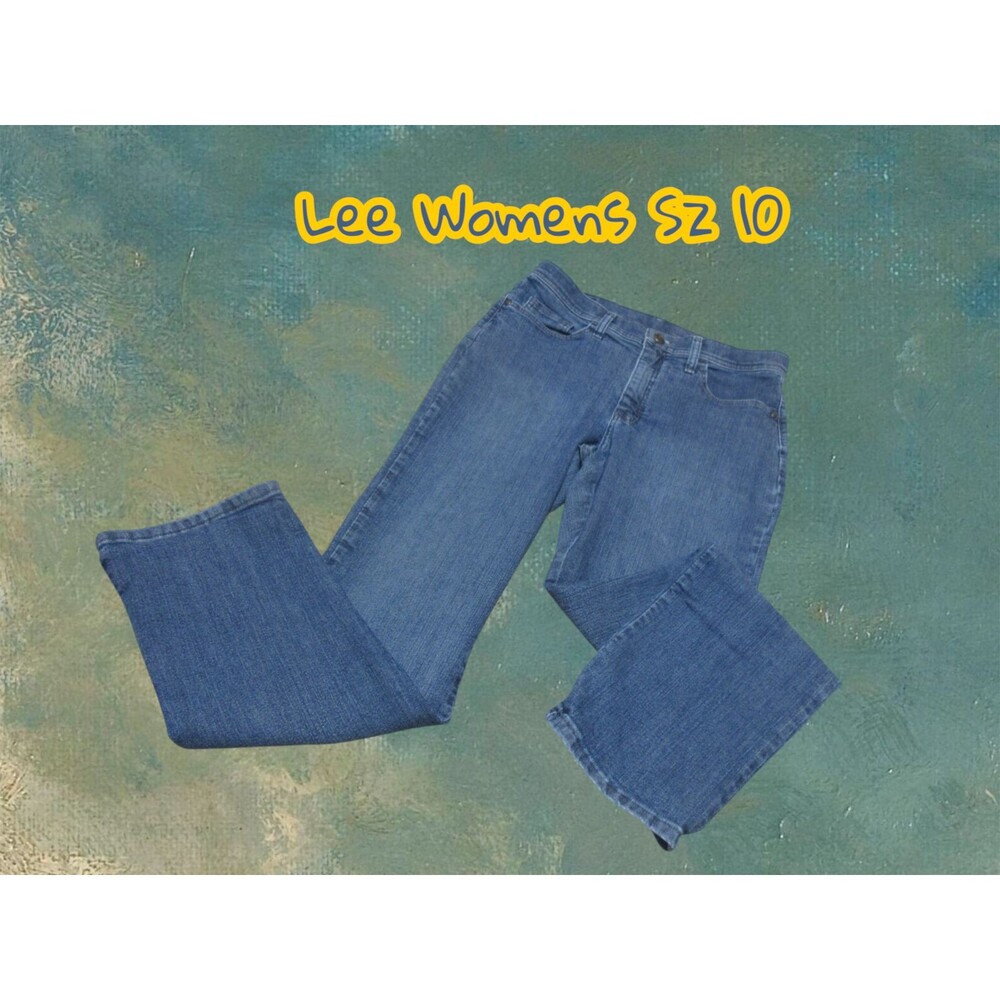 Lee Womens Straight Leg Denim Jeans Sz 10 Medium (33x31.5)